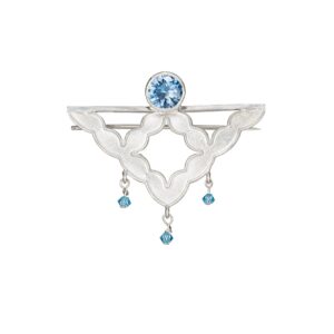 Lattice Blue brooch