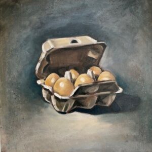 Still life with 6 eggs