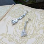 Molten Silver Asymmetric Earrings