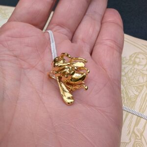 Real Golden Bumblebee Necklace