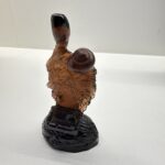 Little  Owl/wood/Snail  (Dark Amber Brown)